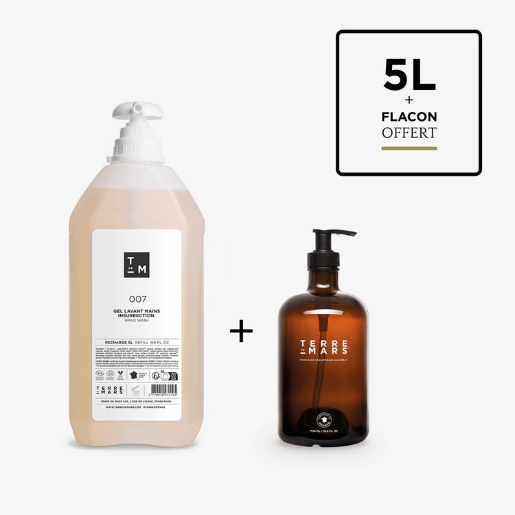 Insurrection Hand Cleansing gel — 5L. + Empty glass bottle