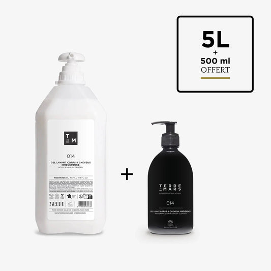 Irreverence body and hair cleansing gel — 5L. + 500ml offered