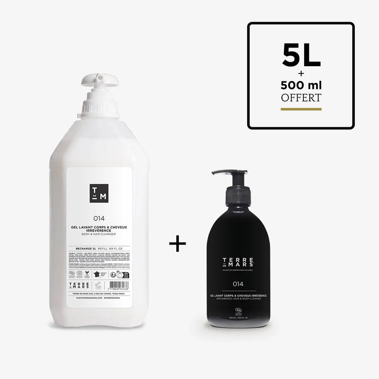 Irreverence body and hair cleansing gel — 5L. + 500ml offered