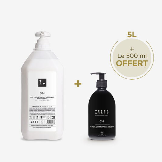 Irreverence body and hair cleansing gel — 5L. + 500ml offered