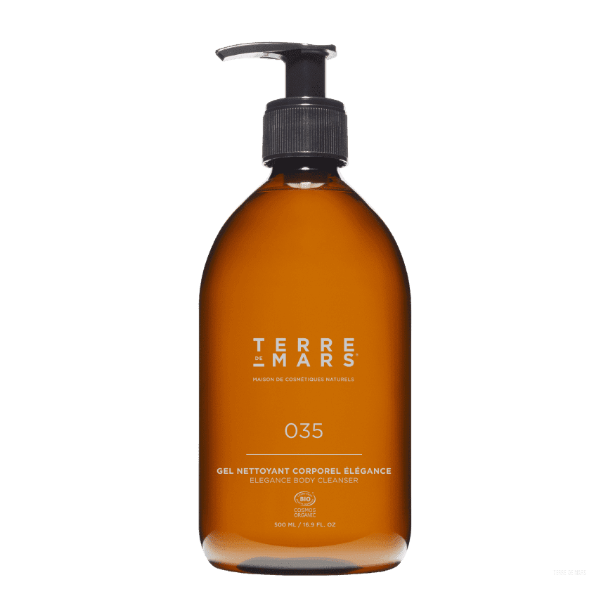 Elégance Body Cleansing Gel - Designed to provide a fresh feeling without drying the skin, it lets you enjoy a relaxing ritual, uplifted by the soothing scent of white tea. Suitable for sensitive skin. Certified