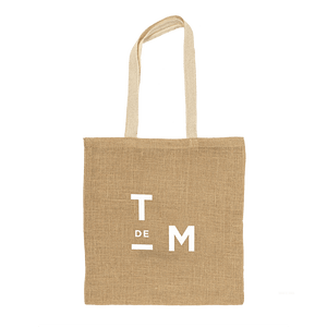 Bag TdeM - Un sac écologique tote bag Terre de Mars réalisé en toile de jute avec des poignées en coton. Dimension 38 x 40cm.