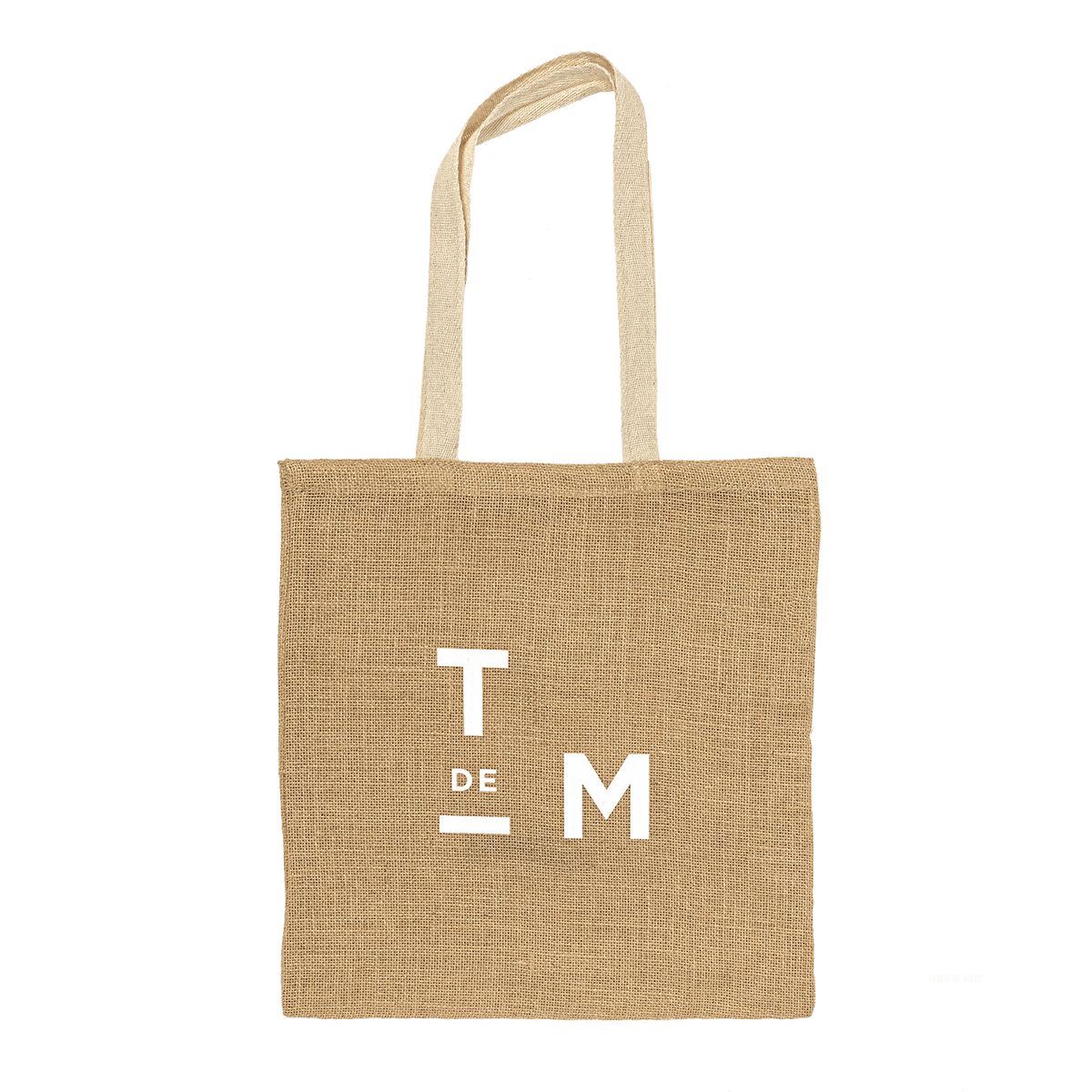 Bag TdeM - An eco-friendly Terre de Mars tote bag made of jute canvas with cotton handles. Dimensions 38 x 40cm.