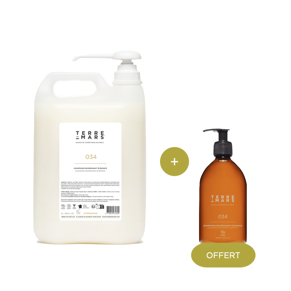 Recharge Shampoing Nourrissant Elégance 5 Litres avec flacon offert